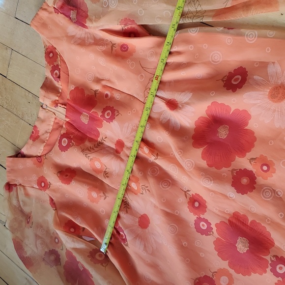 Vintage 70s Floral Maxi Dress Sz S - Picture 2 of 3